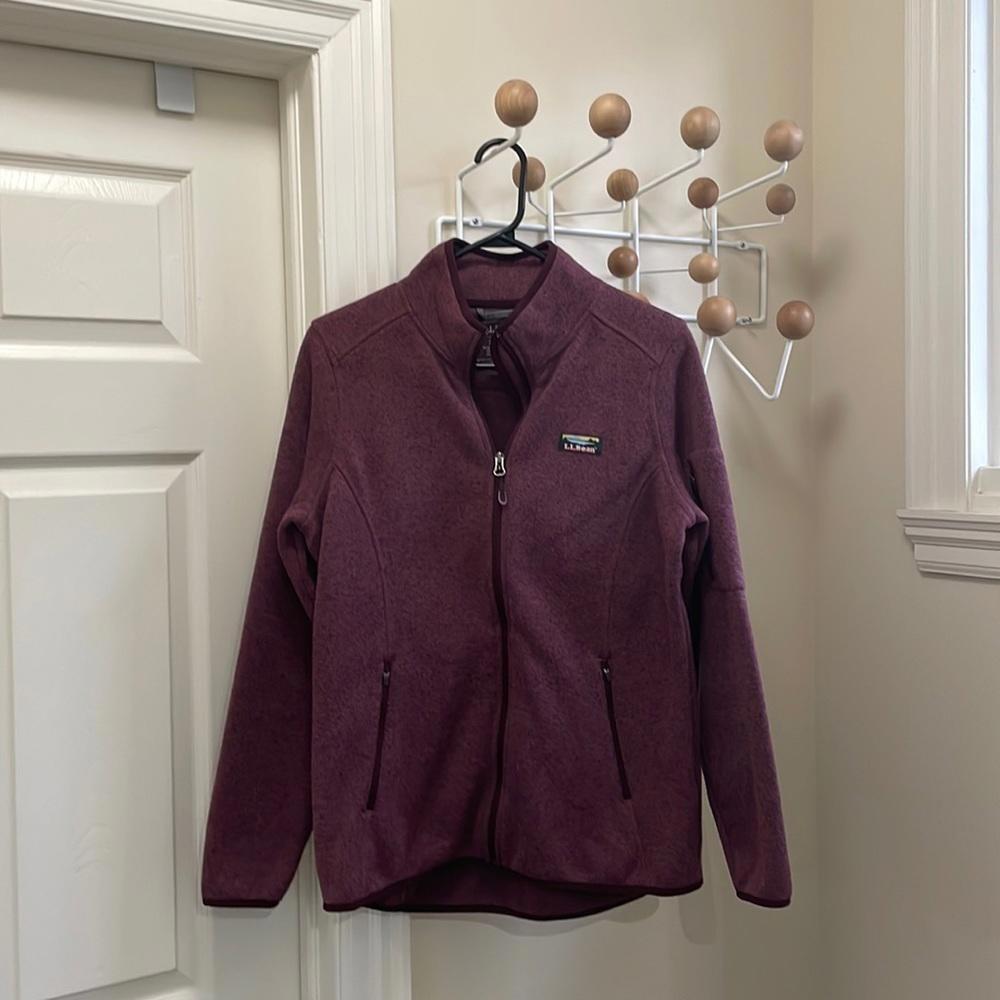 L.l.bean sweater fleece full-Zip jacket - red- medium - Picture 2 of 12